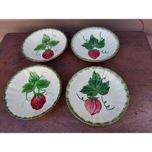 Blue Ridge Southern Pottery Wild Strawberry 5 3/8" Fruit Bowls